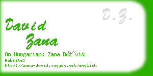 david zana business card